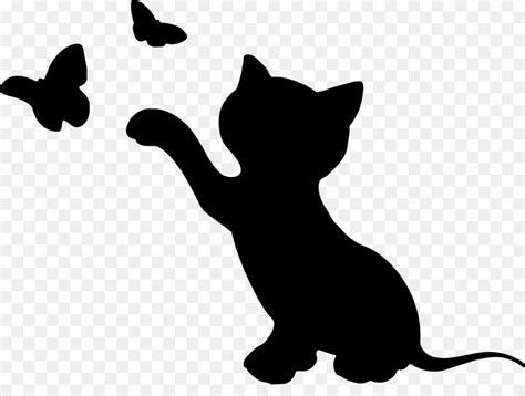 Kitten Cat Silhouette Clip art - animal silhouettes png download - 2314 ...