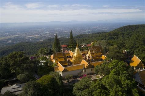 Aerial View at Wat Phra that Doi Suthep Temple in Chiangmai, Thailand ...