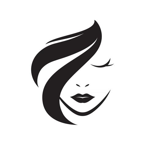 hair woman and face logo and symbols 2459341 Vector Art at Vecteezy