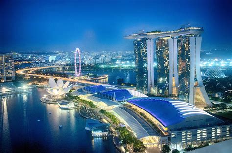 Marina Bay Sands Singapore At Night