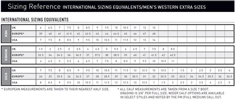 Youth Riding Boots Size Chart - sportcarima