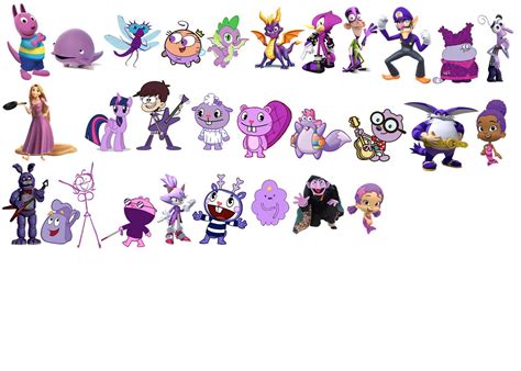 Purple Characters by GREENTEEN80 on DeviantArt