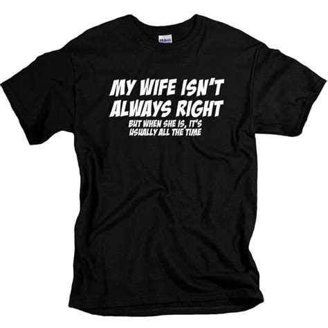 EnjoytheSpirit Funny Gifts for Husband Wife Is Always Right Shirt T ...