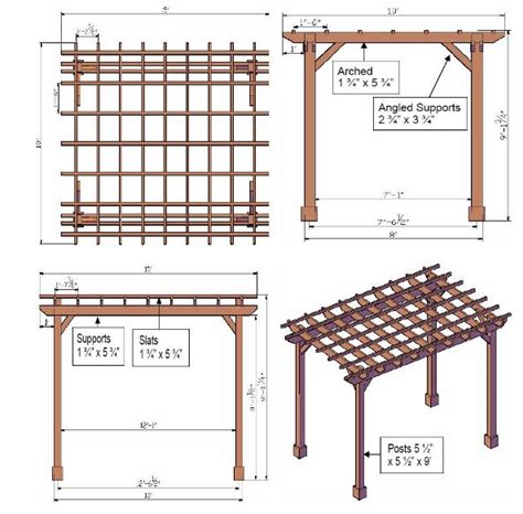 Drawing Your Own Pergola Plans | Pergola plans design, Building a ...