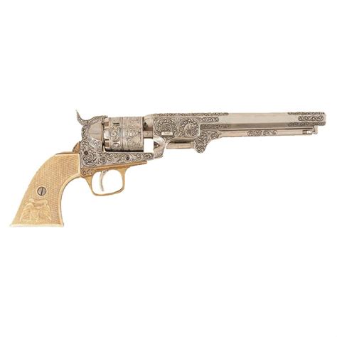 LMTD 1851 Engraved Navy Revolver Replica, Silver - 185752, Replica ...