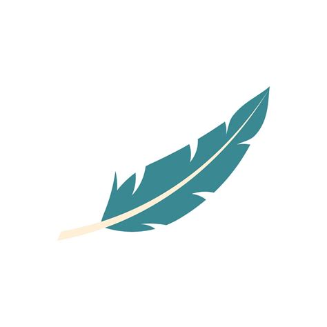 Feather flat design art isolated 15021436 Vector Art at Vecteezy