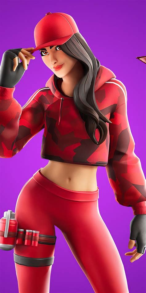 1080x2160 Fortnite chapter 2, Ruby red Outfit, 2019 wallpaper | Red ...