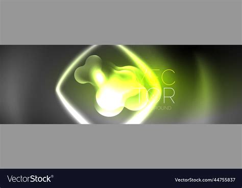 Glowing neon lights abstract shapes composition Vector Image