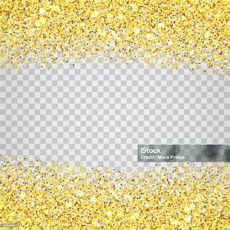 Gold Glitter Textured Border Stock Illustration - Download Image Now ...