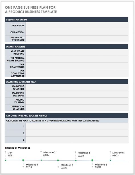 Product Plan Template Word