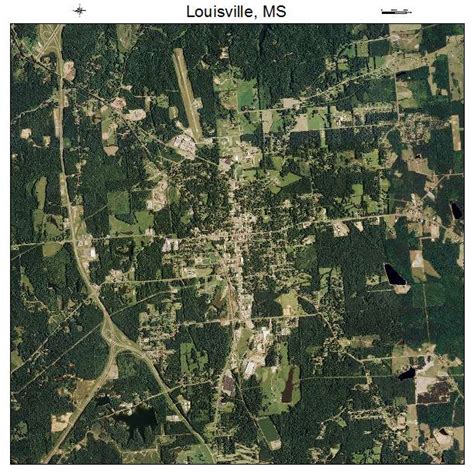 Aerial Photography Map of Louisville, MS Mississippi