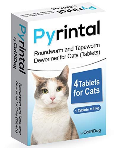 Buy Pyrintal Cat Wormers Roundworm Tapeworm Dewormer Cats 4 s Online at ...