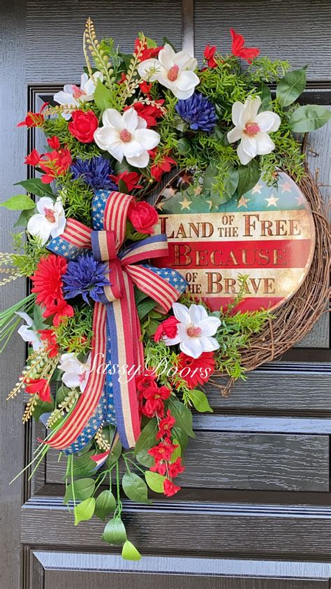 Patriotic Wreath, Military Wreath , Memorial Day Wreath, July 4th ...