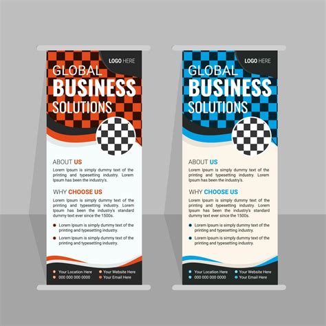 Modern corporate colorful roll up stand banner design template 23513792 ...