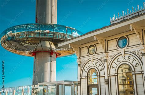 Brighton, England-6 October,2018: The British Airways i360 skyline ...