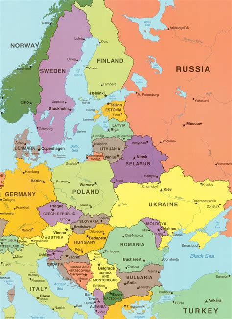 Download Detailed Map Of Europe Free Images - Www