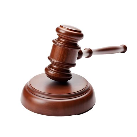 Wooden gavel isolated on transparent background. law concept. AI ...