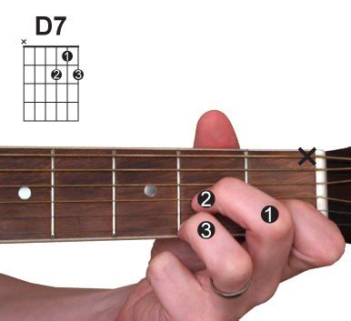 Easy Learning Guitar Teaches You Everything: Guitar Chord Window D7