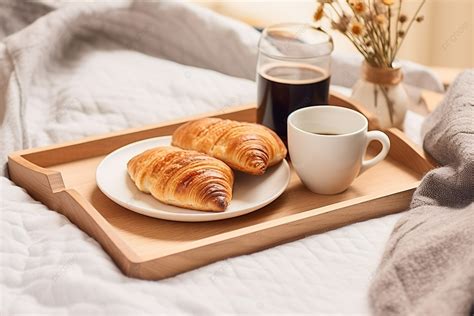 Coffee And Pastry Near A Wooden Tray Background, Snack, Winter, Winter ...