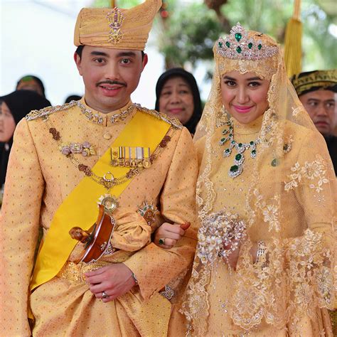 Brunei royal wedding: And the bride wore gold, diamonds, rubies and ...