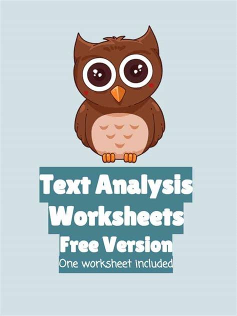 Free Text Analysis Worksheet | KidsKonnect