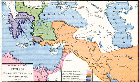 Division of the Empire of Alexander the Great after the Battle of Ipsus