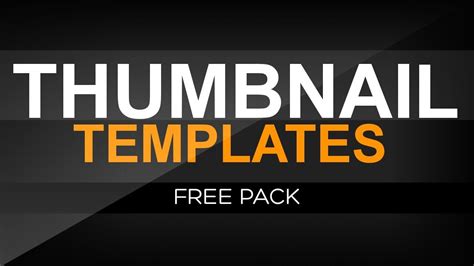 Free Thumbnail Templates Pack | Thumbnail template, Youtube thumbnail ...