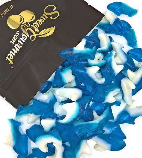 SweetGourmet Multi Flavored Blue Gummi Sharks with White Belly | Bulk ...