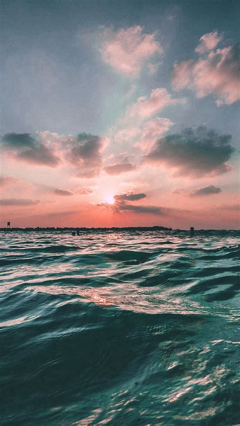 Sunset Sea Sky Ocean Summer Green Water Nature #iPhone #6 #plus # ...