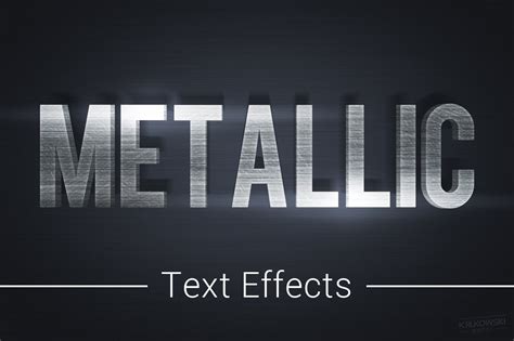 Metallic Text Effects Mockup | Layer Styles ~ Creative Market