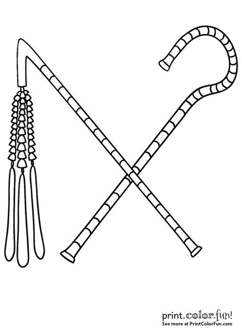 crook and flail coloring page Shepherds crook vector images (52 ...