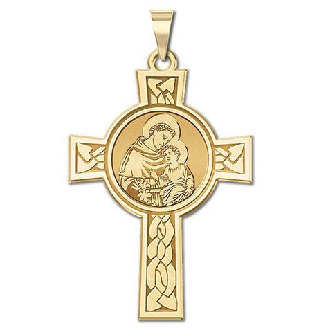 Saint Anthony Cross Religious Medal "EXCLUSIVE" - STCR001-L