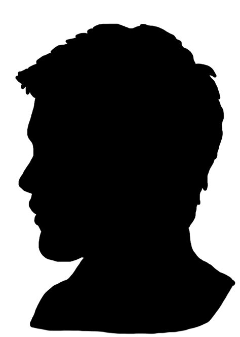 Young man's face silhouette | Silhouette art, Silhouette clip art ...