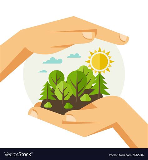 Ecology protection concept vector image on VectorStock | Ecology ...