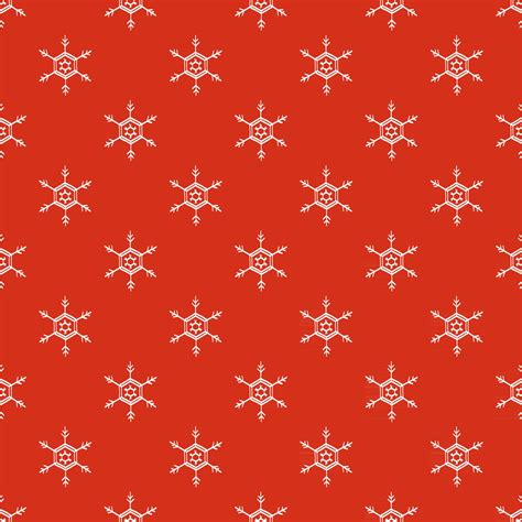 Seamless snowflake red white version 1 vector illustration 2715090 ...