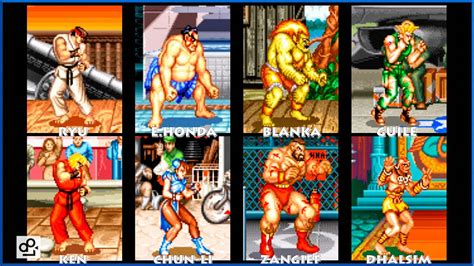 Street Fighter II ALL CHARACTERS | SUPER NINTENDO - SUPER NES | 1080p ...