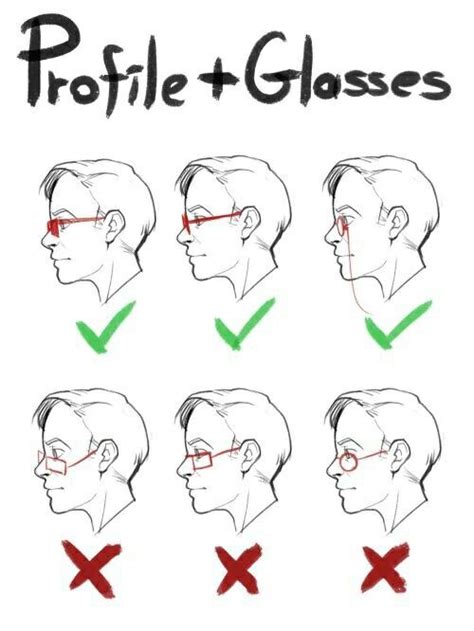 Glasses from the side | Drawing tips, Sketches, Drawing tutorial