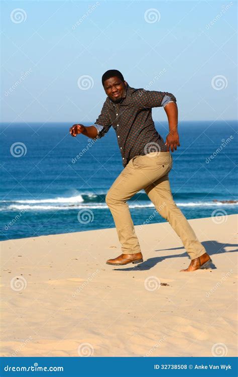 African American Man Running Away Stock Photo - Image: 32738508