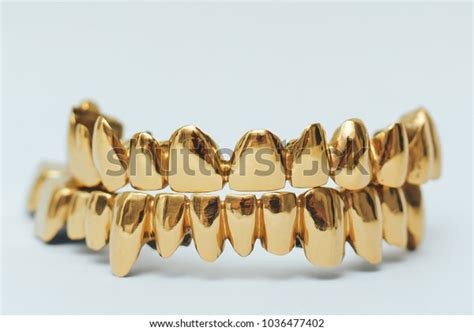 Golden Teeth Grillz Stock Photo (Edit Now) 1036477402