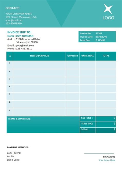 Invoice Templates For Microsoft Word Spreadsheet Templates for Business ...