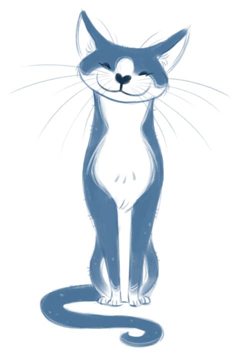 Daily Cat Drawings — 103: Blue Cat Sketch | Cats illustration, Cat ...