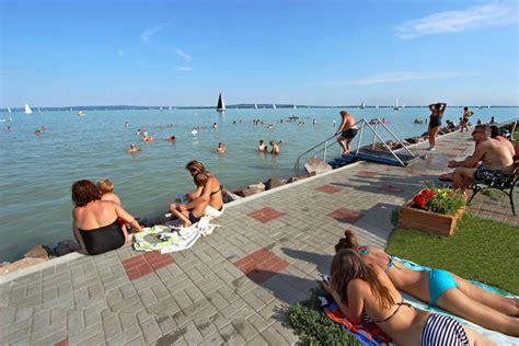 PHOTO: Beach at Lake Balaton, in Revfulop, Hungary