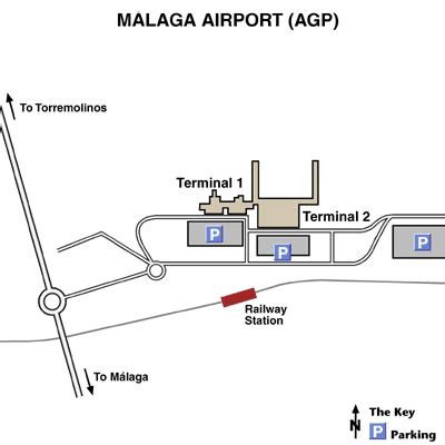 Car hire Malaga airport map, car rental, Costa del Sol, Andalucia Spain.