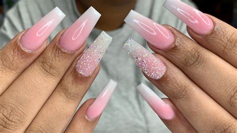 Acrylic Ombre Pink And White | Nails Tutorial | – Beauty Armies