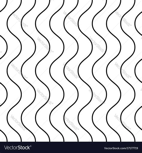 Vertical thin wavy lines seamless pattern waves Vector Image