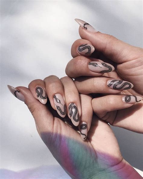 snake print nails | Manicure, Nails, Gel nails