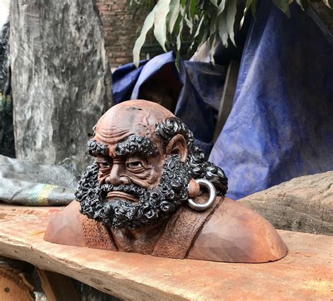 Bodhidharma Wood Sculpture, Sculptures, Anatomy Sculpture, Hsus, Daruma ...