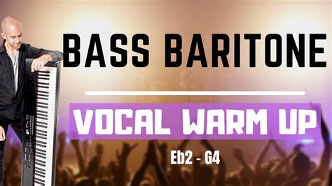 Bass Baritone Vocal Warm Up - 8 Singing Exercises for Guys - YouTube