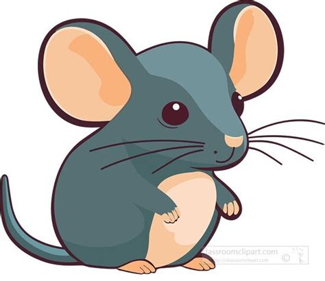 Mouse Clipart-gray mouse with big ears clip art