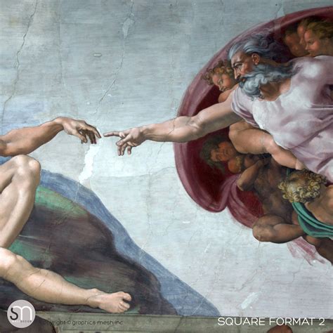 The Creation of Adam - Sistine Chapel Masterpiece by MICHELANGELO - Wa ...